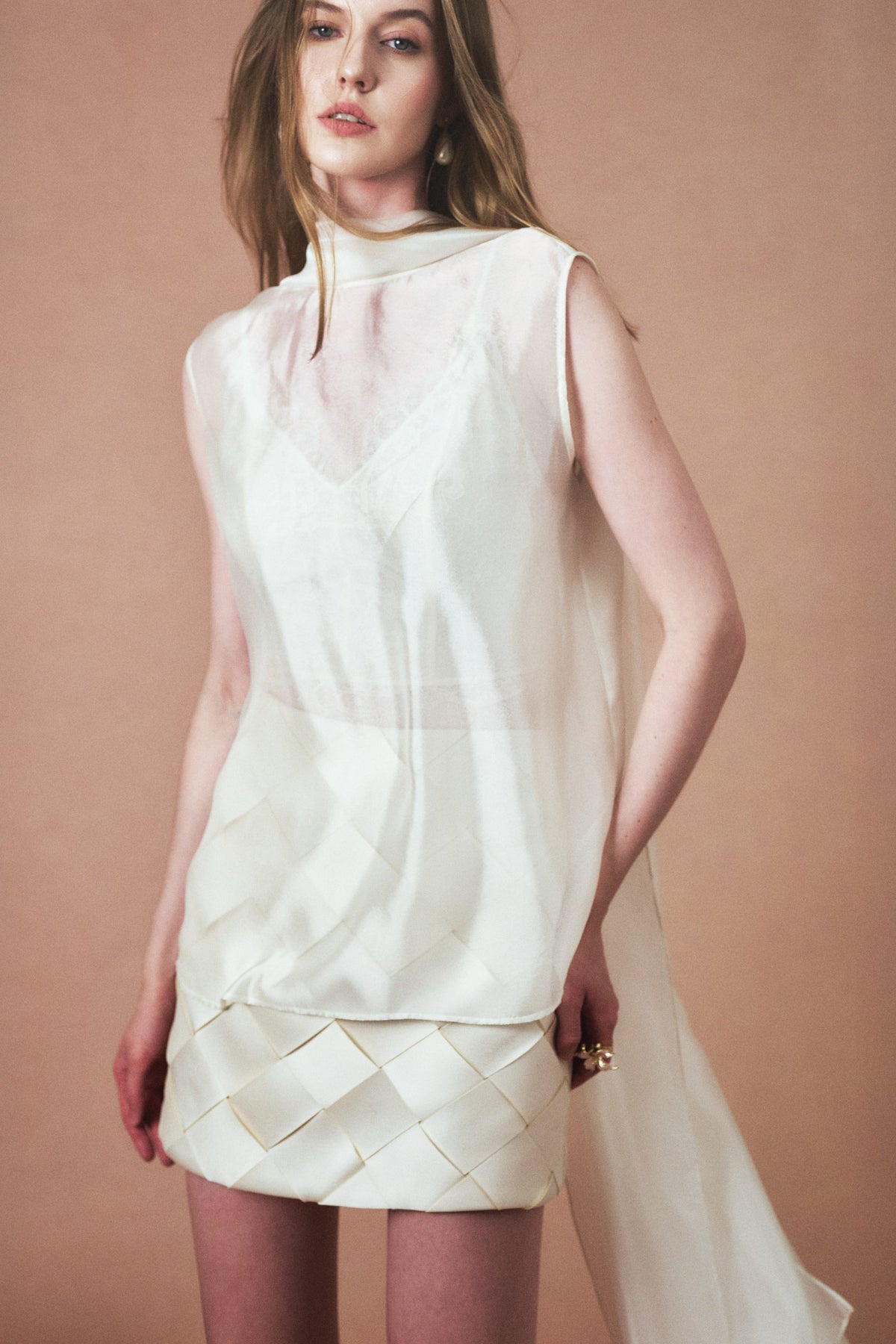Maelle Set in Cream, front, close