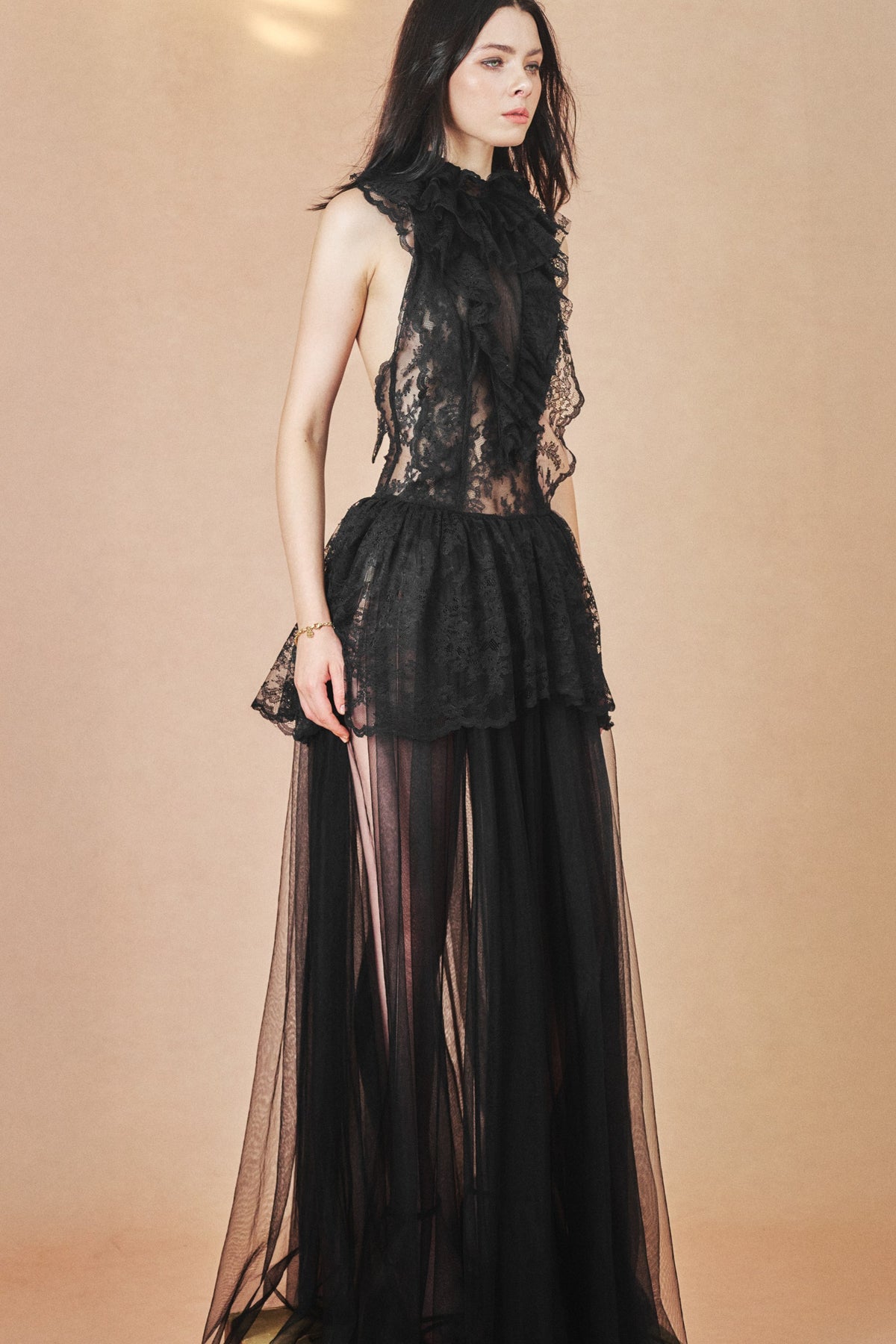 Anouk Dress in Black, in motion